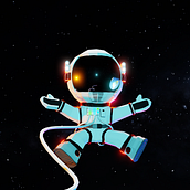 Astronauta Low Poly. Un proyecto de 3D de Jeins Gaona - 31.05.2020