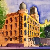 My project in Architectural Sketching with Watercolor and Ink course. Architectural Illustration project by cdpilon46 - 06.01.2020