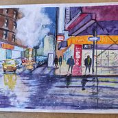 Mi Proyecto del curso: Paisajes urbanos en acuarela. Un progetto di Belle arti di mannekenpis2 - 01.06.2020