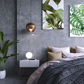 Bohemian bedroom. 3D, Architecture, Interior Architecture, Decoration, 3D Design, Interior Design & Infographics project by MCarmen Sevilla - 10.16.2019
