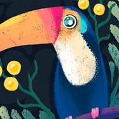 Tucano na Mata. Traditional illustration project by Gianluca Ambrosio - 06.01.2020