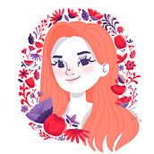 Meu projeto do curso: Retrato ilustrado com elementos botânicos. Een project van  van Lady Melo - 02.06.2020