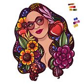 Mi Proyecto del curso: Retrato ilustrado con elementos botánicos. Digital Illustration project by Shantall Alam - 06.02.2020