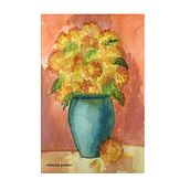 Chrysanthemums in yellow Ein Projekt aus dem Bereich Aquarellmalerei von Rebecca Parker - 02.06.2020