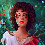 Meu projeto do curso: Retrato digital no Photoshop com um toque de fantasia. Digital Painting project by Ilustre Marcos - 06.02.2020