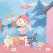Meu projeto do curso: Ilustração infantil para publicações editoriais. Un progetto di Disegno, Illustrazione digitale e Illustrazione infantile di sylvia nakamura - 01.06.2020