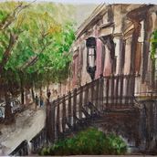 Mi Proyecto del curso: Paisajes urbanos en acuarela. Watercolor Painting project by Marie Loh - 06.03.2020