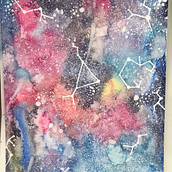 Meine Galaxie. Watercolor Painting project by Tiamasa Enguel - 06.03.2020