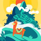 Machu Picchu. Ilustração tradicional, Ilustração digital e Ilustração vetorial projeto de Marta Moratalla - 03.05.2020