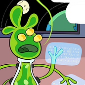 U.F.O. Digital Drawing, Character Design, and Traditional illustration project by Alfredo Toons - 05.25.2020