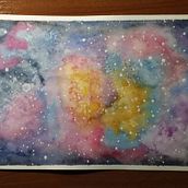 Supernova. Watercolor Painting, and Fine Arts project by Laura MG - 06.04.2020