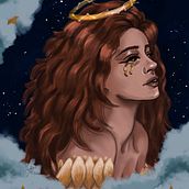 CELESTIAL ANGEL (Digital Fantasy Portraits with Photoshop). Traditional illustration project by Mônica Thais da Silva - 06.17.2020