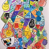 Mi Proyecto del curso: Ilustración manual inspirada en técnicas digitales. Traditional illustration project by Mari Espinoza - 06.04.2020