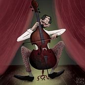 The Cellist. Un proyecto de Ilustración tradicional de Dasha Riley - 02.06.2020