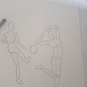 Figuras humanas en movimiento. Artistic Drawing project by Marcos Rodriguez - 06.04.2020