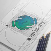 Net Society: Identidad Corporativa. Un projet de Br, ing et identité, Conception numérique et Illustration vectorielle de José Murga - 02.11.2019