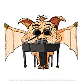 La Criatura Pianista. Digital Illustration project by César Padilla - 06.03.2020