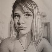 Autorretrato realista con lápiz de grafito. Un proyecto de Bellas Artes de Mara Paganetti - 05.06.2020