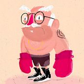 Abuelos Deportistas. Traditional illustration project by Hgo Bridge - 06.05.2020