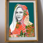 Mi Proyecto del curso: Retrato con lápiz, técnicas de color y Photoshop. Un proyecto de Dibujo, Dibujo de Retrato, Ilustración tradicional y Pintura acrílica de Dalia PH - 05.06.2020