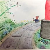 Mi Proyecto del curso: Ilustración en acuarela con influencia japonesa. Traditional illustration project by Tomás Garnier - 06.23.2020