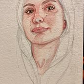 Mi Proyecto del curso: Retrato ilustrado en acuarela .  de Gabriela castillo - 06.06.2020