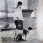 Figures aquarelles N&B. Un projet de Aquarelle de João Paulo de Carvalho - 06.06.2020