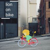 lion on bike. Drawing, Character Design, and Traditional illustration project by marcela hattemer - 06.07.2020