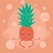 Abacaxi. Digital Drawing project by Wes Greg - 06.07.2020