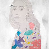Mi Proyecto del curso: Retrato con lápiz, técnicas de color y Photoshop. Un projet de Peinture acr , et lique de Jéssica Vásquez - 07.06.2020