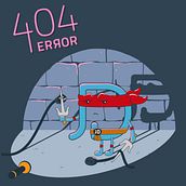 404 Error Page. Een project van Digitaal ontwerp, Grafisch ontwerp, Interactief ontwerp, Webdesign y Digitale illustratie van Jose Díaz Baena - 07.06.2020