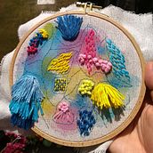 My project in Embroidery and Watercolor Basic Techniques course. Arts, and Crafts project by fanimonica - 06.07.2020