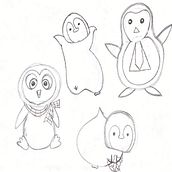 Pinguinos . Un projet de Esquisse  de alannagarciamoreno - 07.06.2020