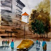 Mi Proyecto del curso: Paisajes urbanos en acuarela Ein Projekt aus dem Bereich Aquarellmalerei von Nohora Garzon - 07.06.2020