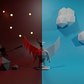 Mi Proyecto del curso: Modelado de personajes low poly para videojuegos  Ein Projekt aus dem Bereich 3D, Design von 3-D-Figuren und Videospiele von Simone Fiorini - 08.06.2020