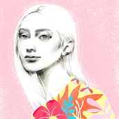 My project in Portrait with Pencil, Color Techniques and Photoshop course. Traditional illustration project by Betty Applepie - 06.09.2020