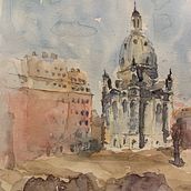 Architecture in watercolors . Architectural Illustration, and Watercolor Painting project by nada.w.sh - 06.09.2020