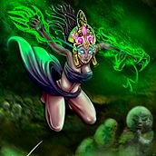 Sacerdotisa garras de jade. Fine Arts, Comic, Concept Art, Creativit, Game Development, Drawing, Artistic Drawing, Digital Drawing, Art Direction, Character Design, Traditional illustration, Digital Illustration, Children's Illustration, Instagram, Digital Painting, Social Media, Sketchbook, and Video Games project by Adrián Rullán Cubillas - 06.09.2020