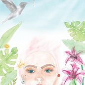 Mi Proyecto del curso: Retrato ilustrado en acuarela. Un proyecto de Pintura a la acuarela de silviariverarturo - 09.06.2020