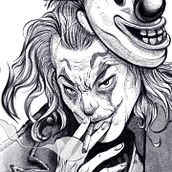 Joker. Comic, Portrait Drawing, Character Design, Traditional illustration, and Digital Illustration project by Ricardo Nask - 06.10.2020