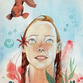 My project in Illustrated Portrait in Watercolor course. Un proyecto de Pintura a la acuarela de eva_berki88 - 10.06.2020