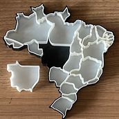 Meu projeto do curso: Introdução ao design e impressão 3D - Brazil Map Puzzle. 3D, 3D Design, and 3D Modeling project by Victor Vichy - 06.09.2020