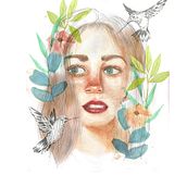 Mi Proyecto del curso: Retrato ilustrado en acuarela. Un progetto di Belle arti, Disegno e Illustrazione tradizionale di pbarrera433 - 10.06.2020
