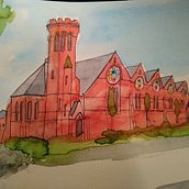 My project in Architectural Sketching with Watercolor and Ink course. Architectural Illustration project by ws.mccrory - 06.11.2020