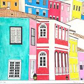 Pelourinho. Pintura em aquarela projeto de Dominic Brasil - 11.06.2020