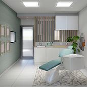 Mi Proyecto del curso: Diseño de interiores para CONSULTORIO DENTAL. Een project van Architectuur van akarina_morales - 13.06.2020