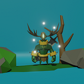 Mi Proyecto del curso: Modelado de personajes low poly para videojuegos. 3D, Concept Art, Desenvolvimento de videogames, Desenho digital, 3D Design, Design de personagens 3D, Design de videogames, Design de cenários, Modelagem 3D, e Videogames projeto de Miguel Cruz Benítez - 12.06.2020