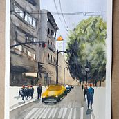 Mi Proyecto del curso: Paisajes urbanos en acuarela. Architecture project by Pablo R. - 06.13.2020