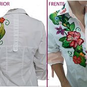 Mi Proyecto del curso: Diseño de moda: pintura y bordado sobre prendas. Un progetto di Architettura d'interni, Design, Interior design e Fashion design di Ximena Sandoval Ichinose - 13.06.2020