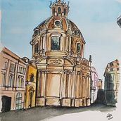 My project in Architectural Sketching with Watercolor and Ink course . % Gemma Walton tarafından hazırlanan Sulubo, Ve a Resim projesi - 06.16.2020